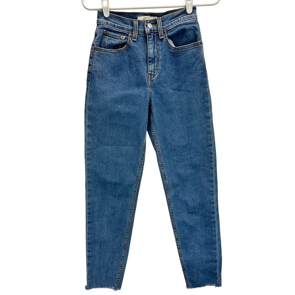 Levi's Mom Jeans High Rise 24 Tapered Leg Blue